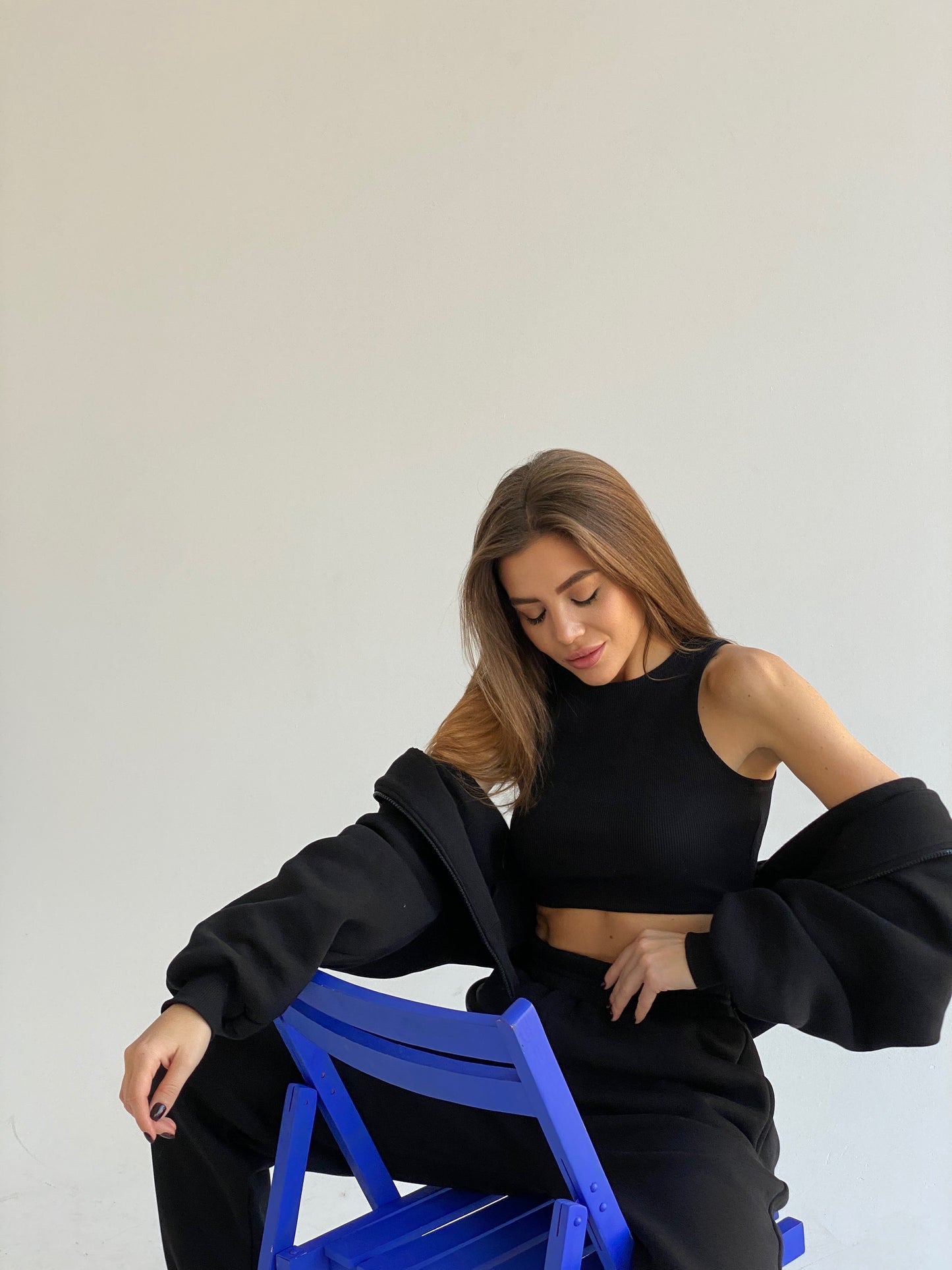 Black Fleece Tracksuit-Hoodie