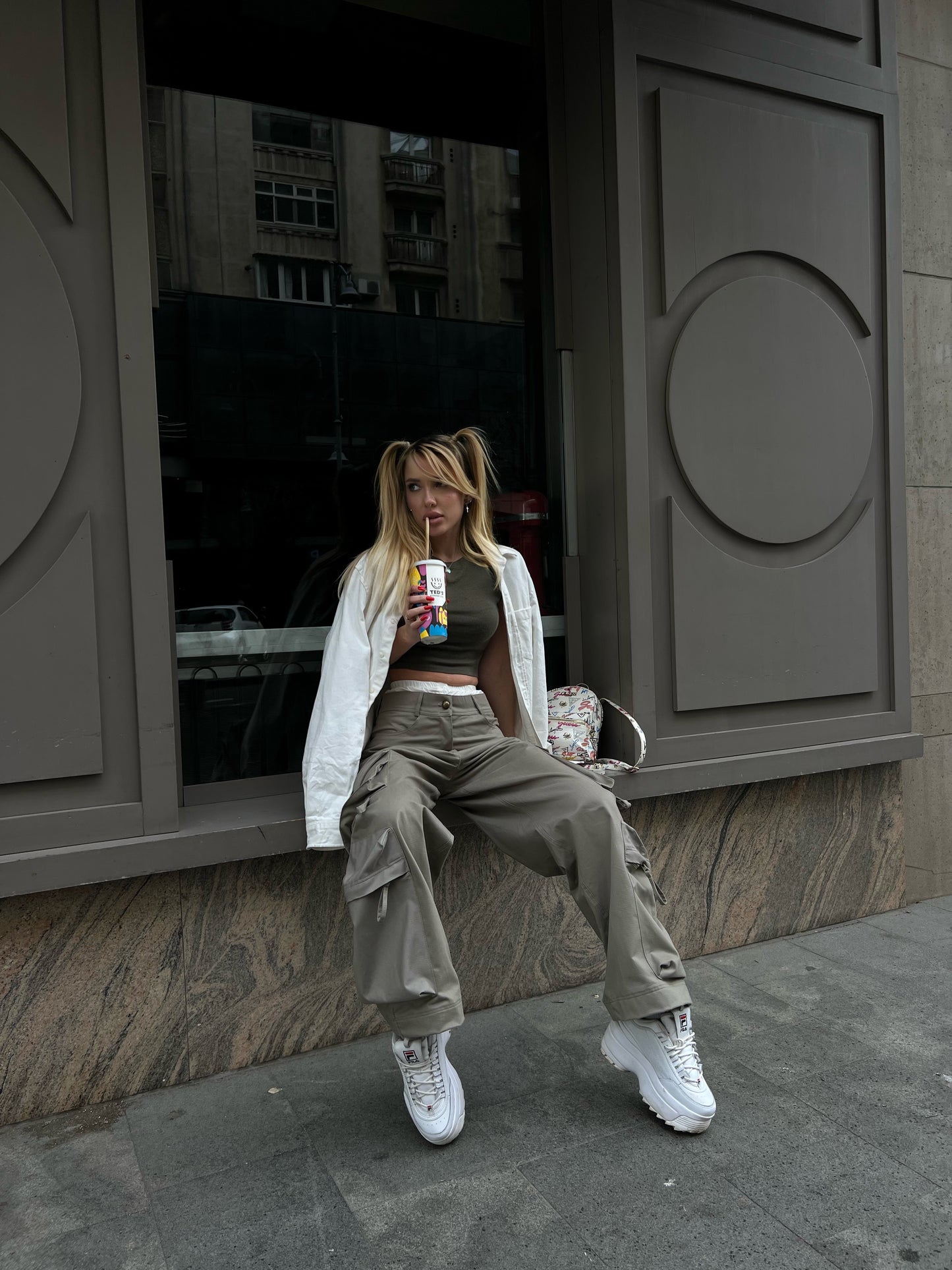 Grey Cargo Pants