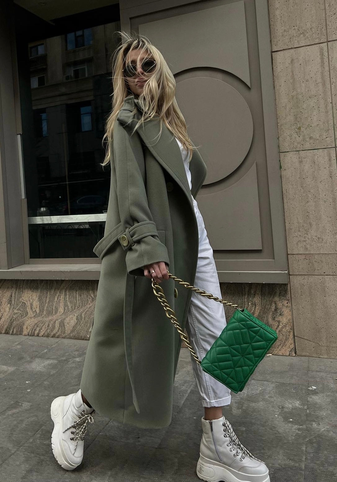 Cashmere Asparagus Coat