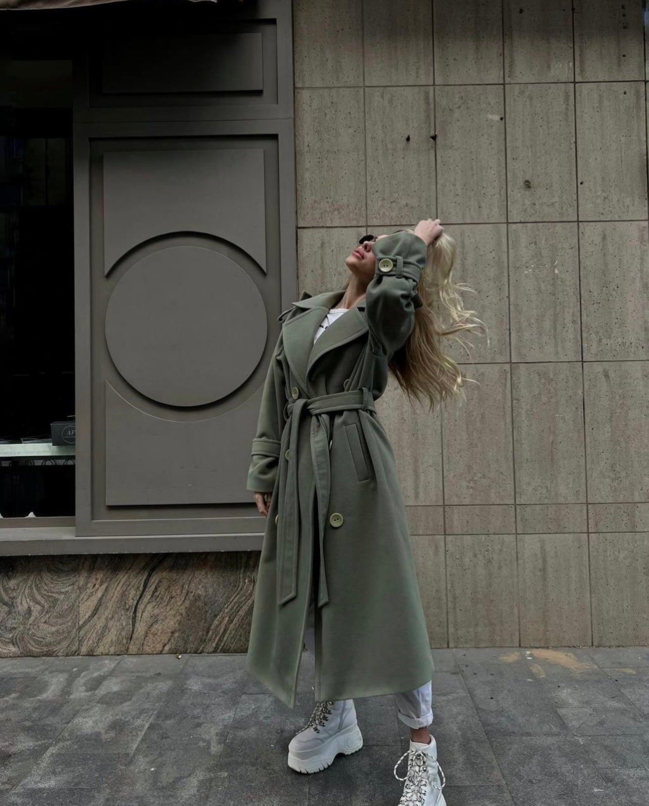 Cashmere Asparagus Coat