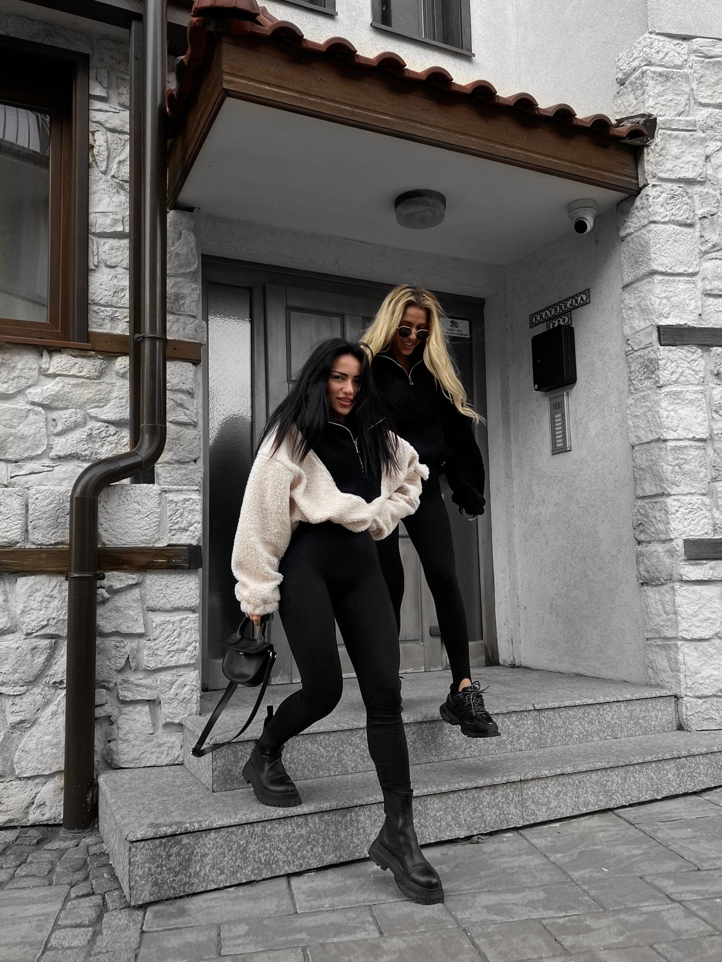 Black & White Teddy Sweatshirt