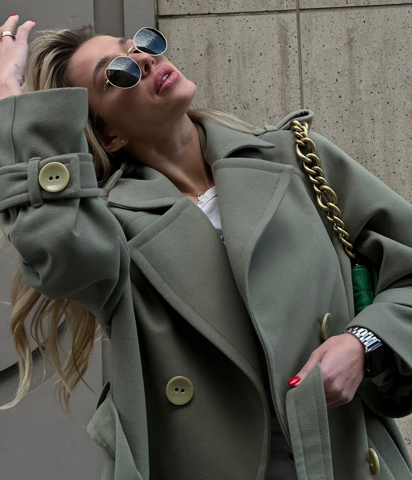 Cashmere Asparagus Coat