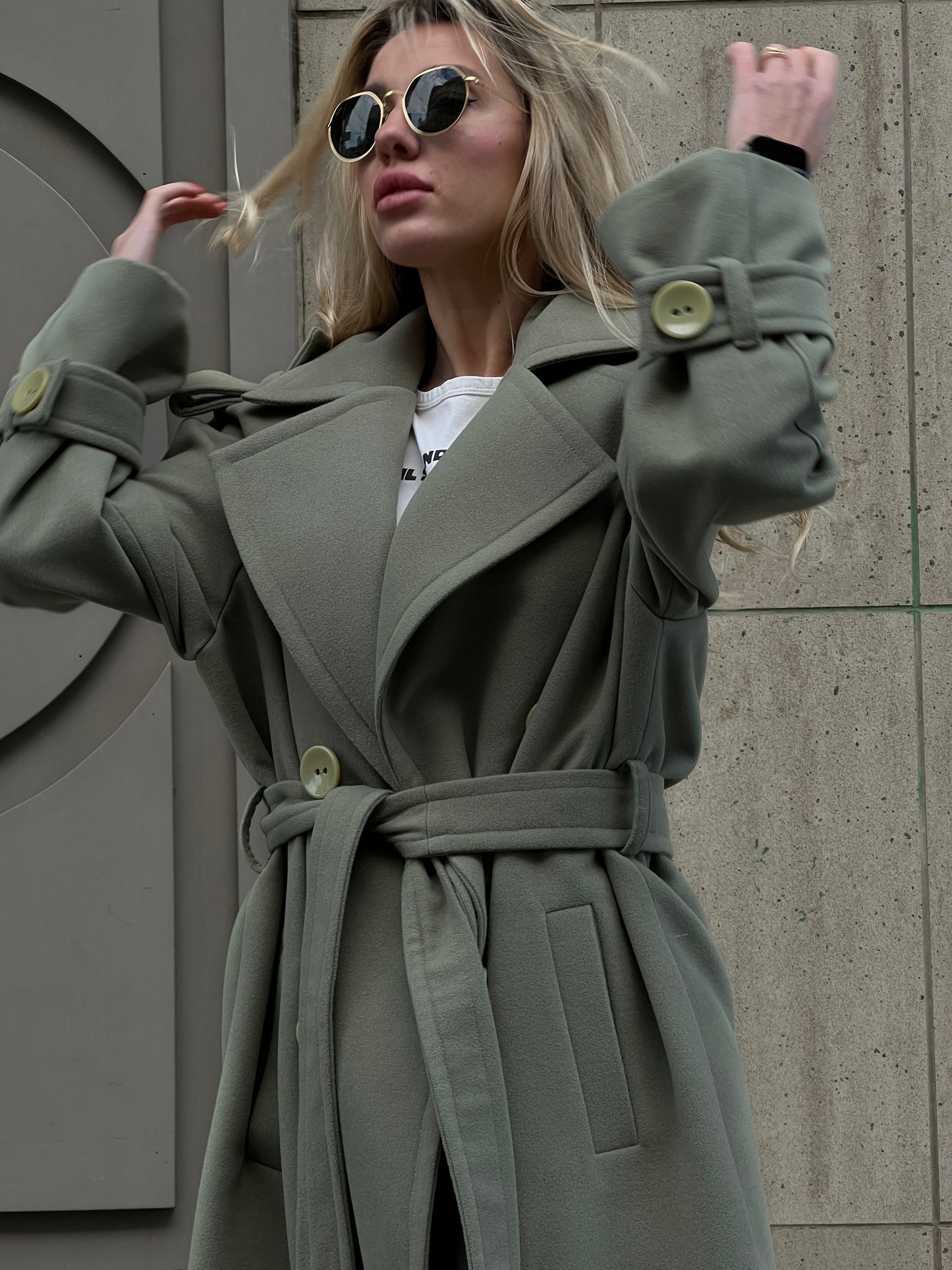 Cashmere Asparagus Coat