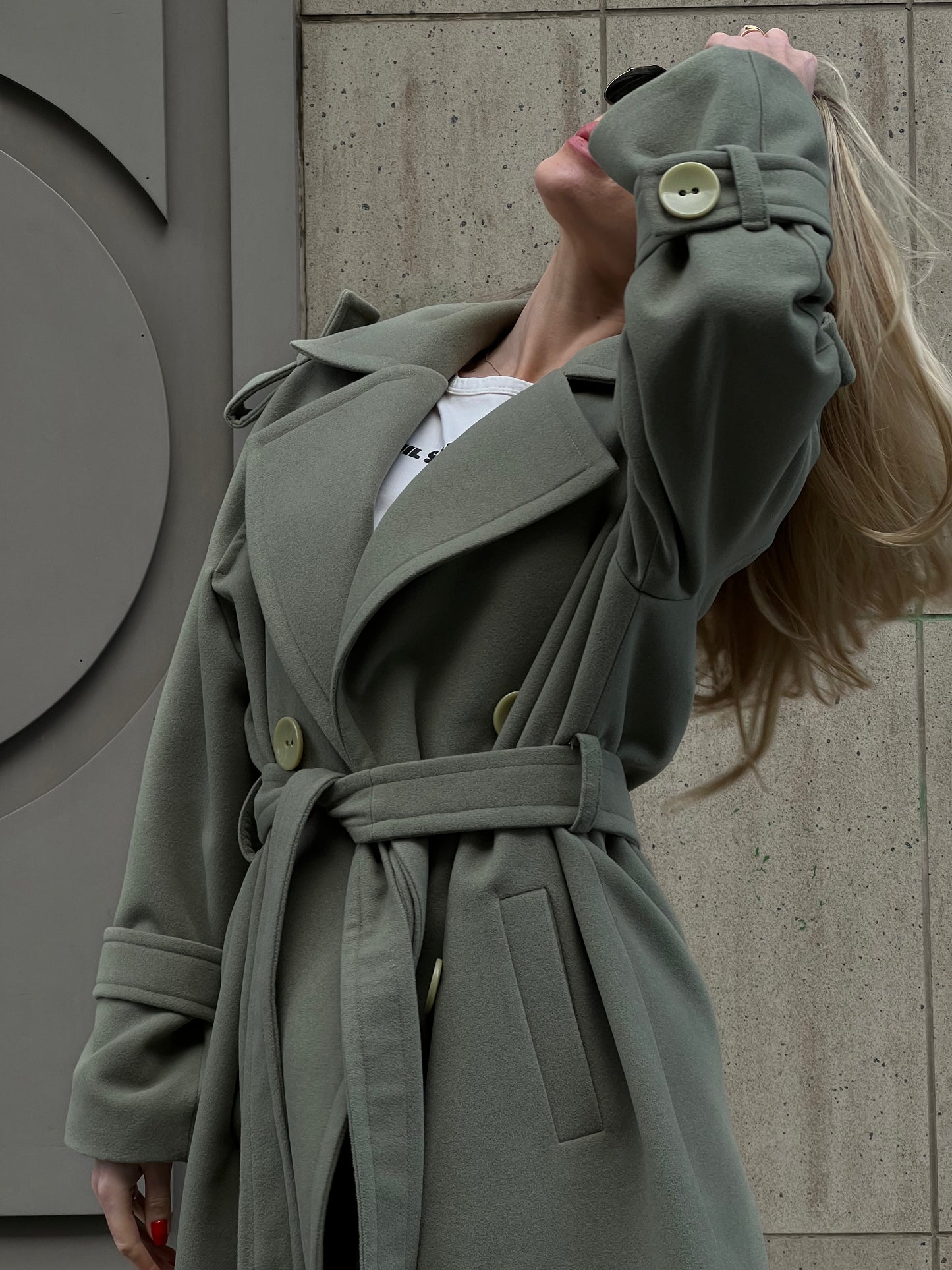 Cashmere Asparagus Coat