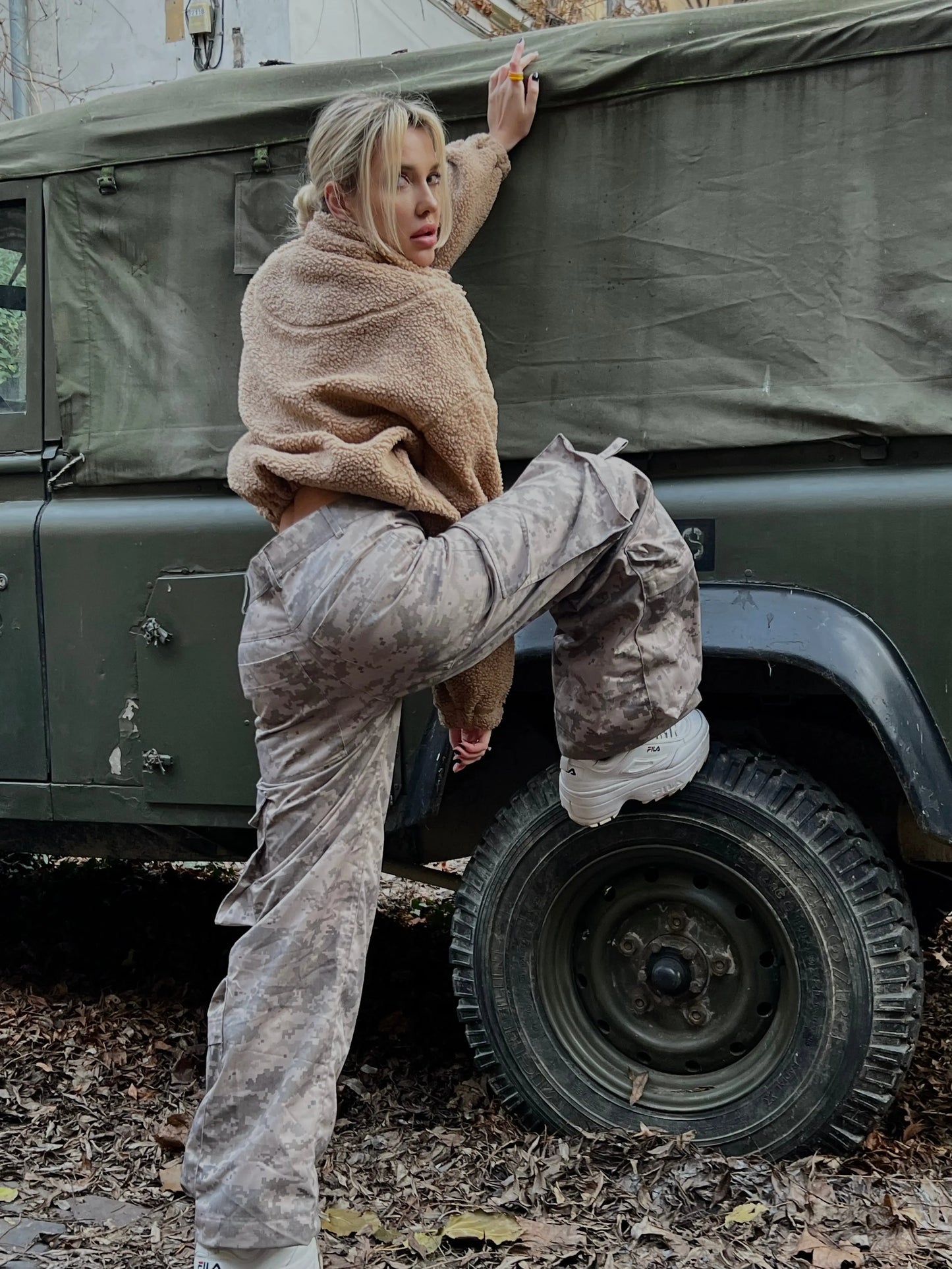 Cargo Military Pants Whitedi
