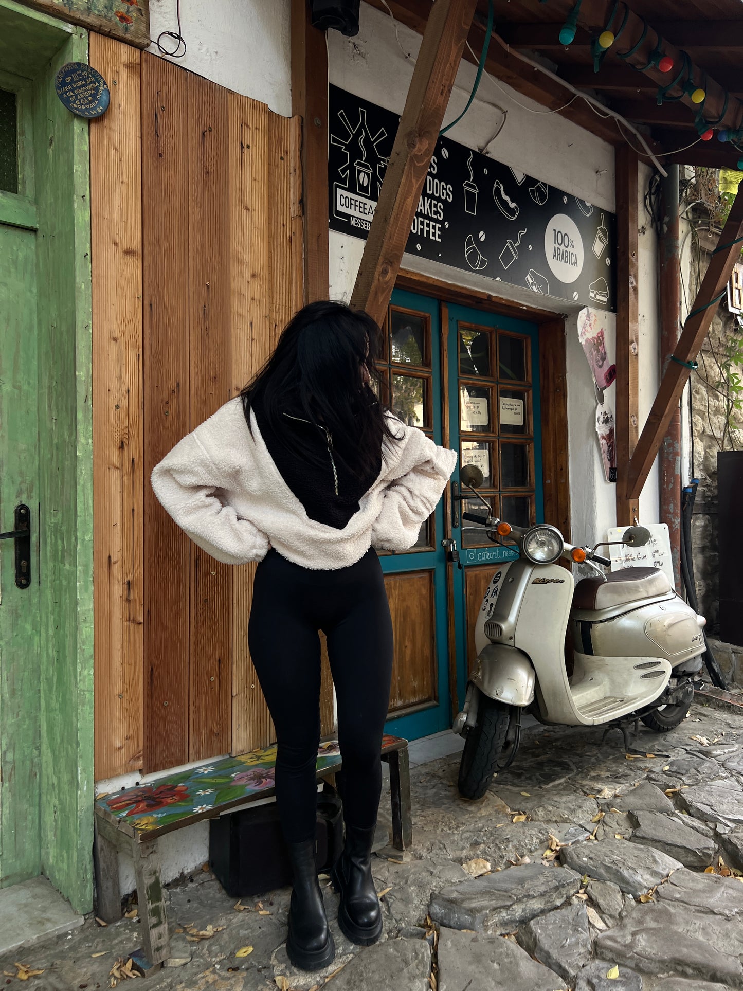Black & White Teddy Sweatshirt