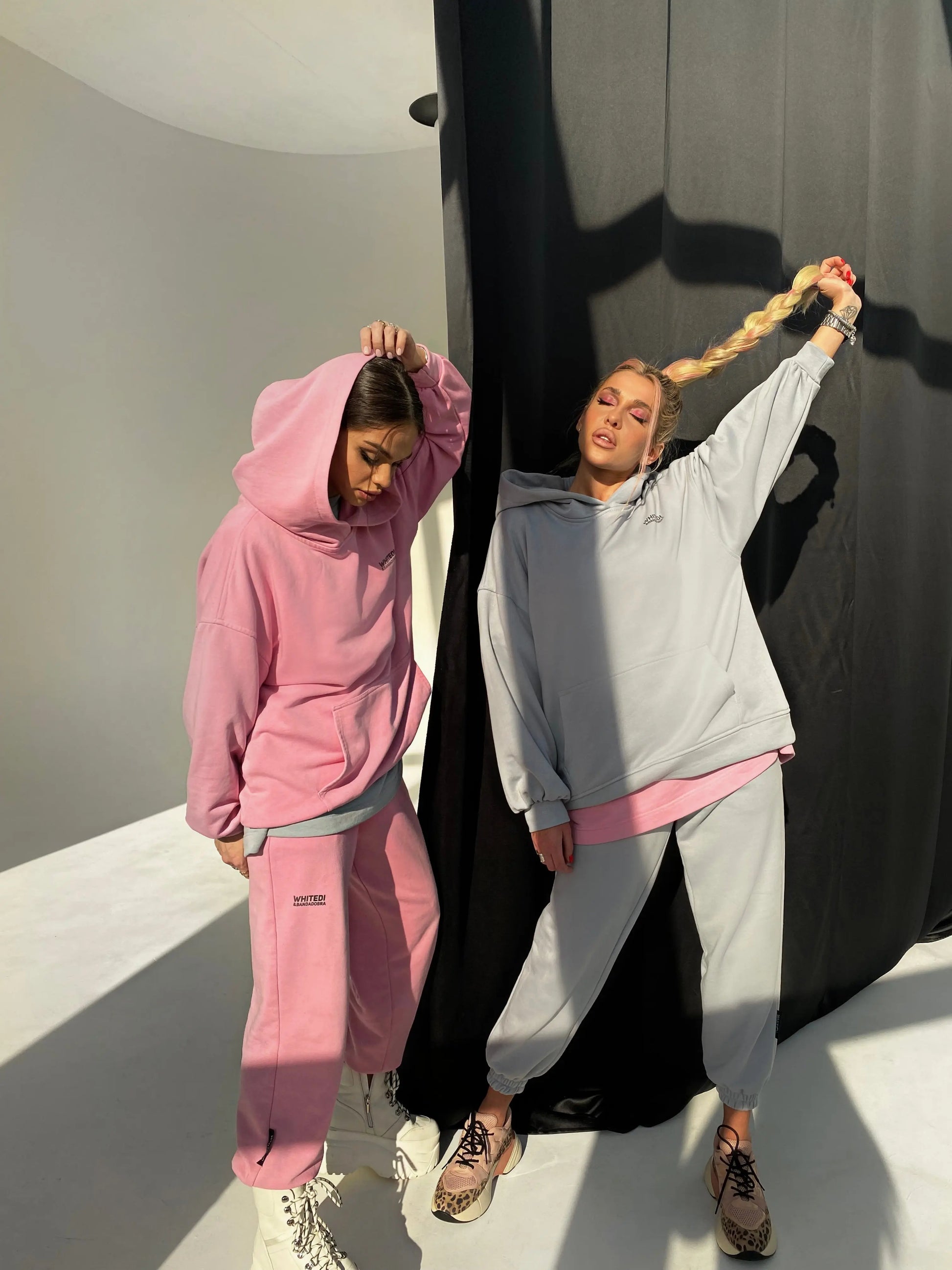 Oversize Sport Suit Pink WHITEDI