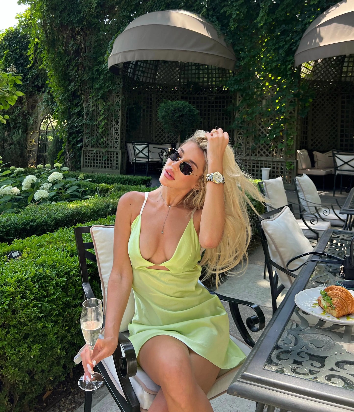 Lime Mini Dress Whitedi