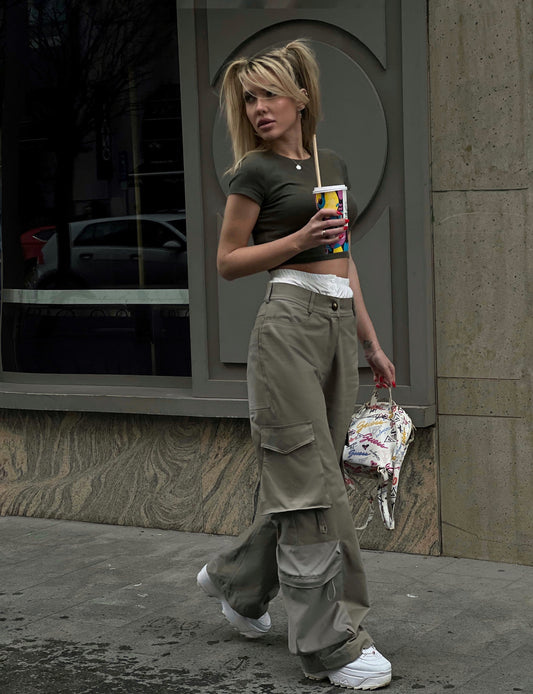 Grey Cargo Pants